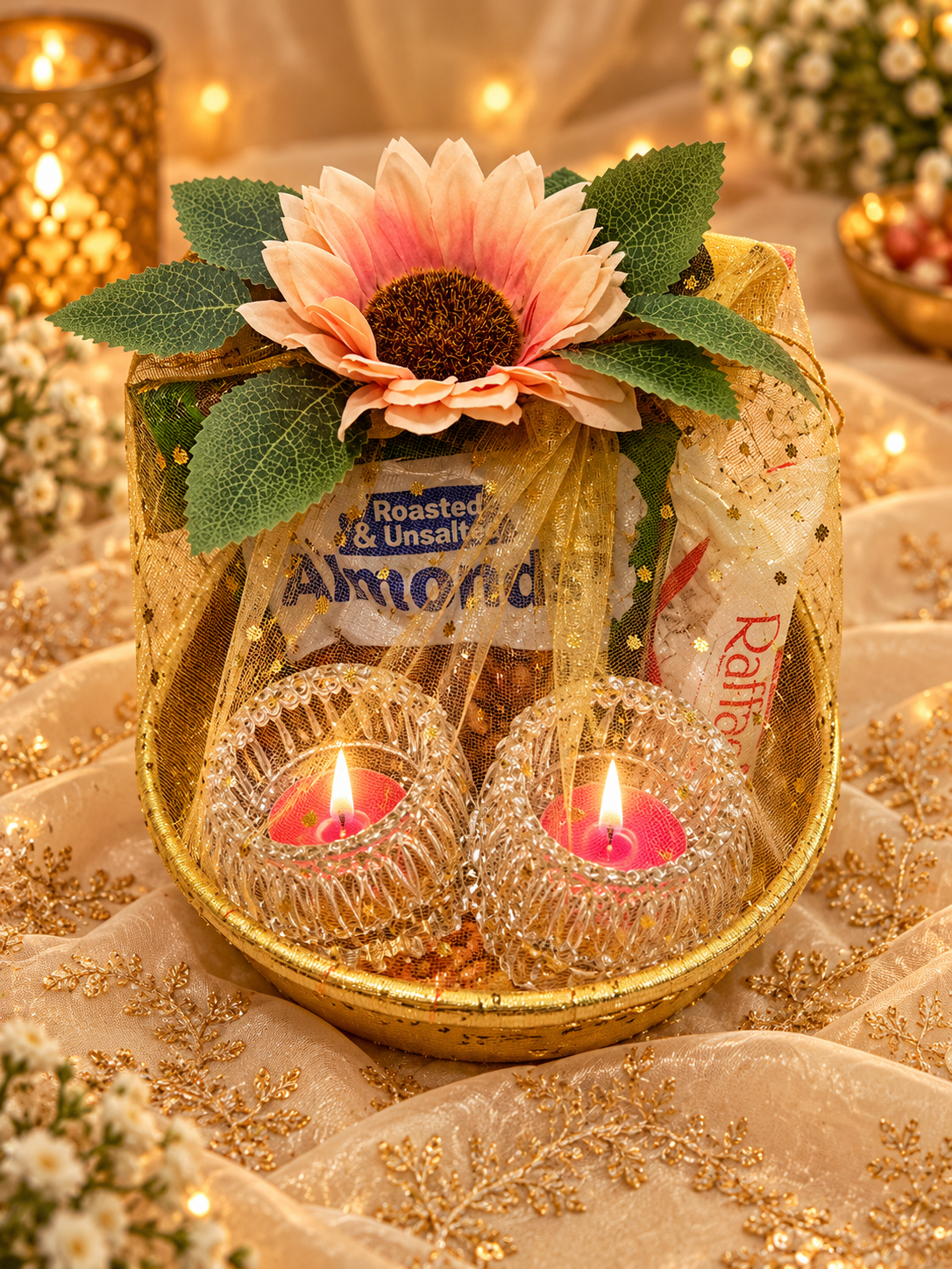 Golden Indulgence Gift Basket